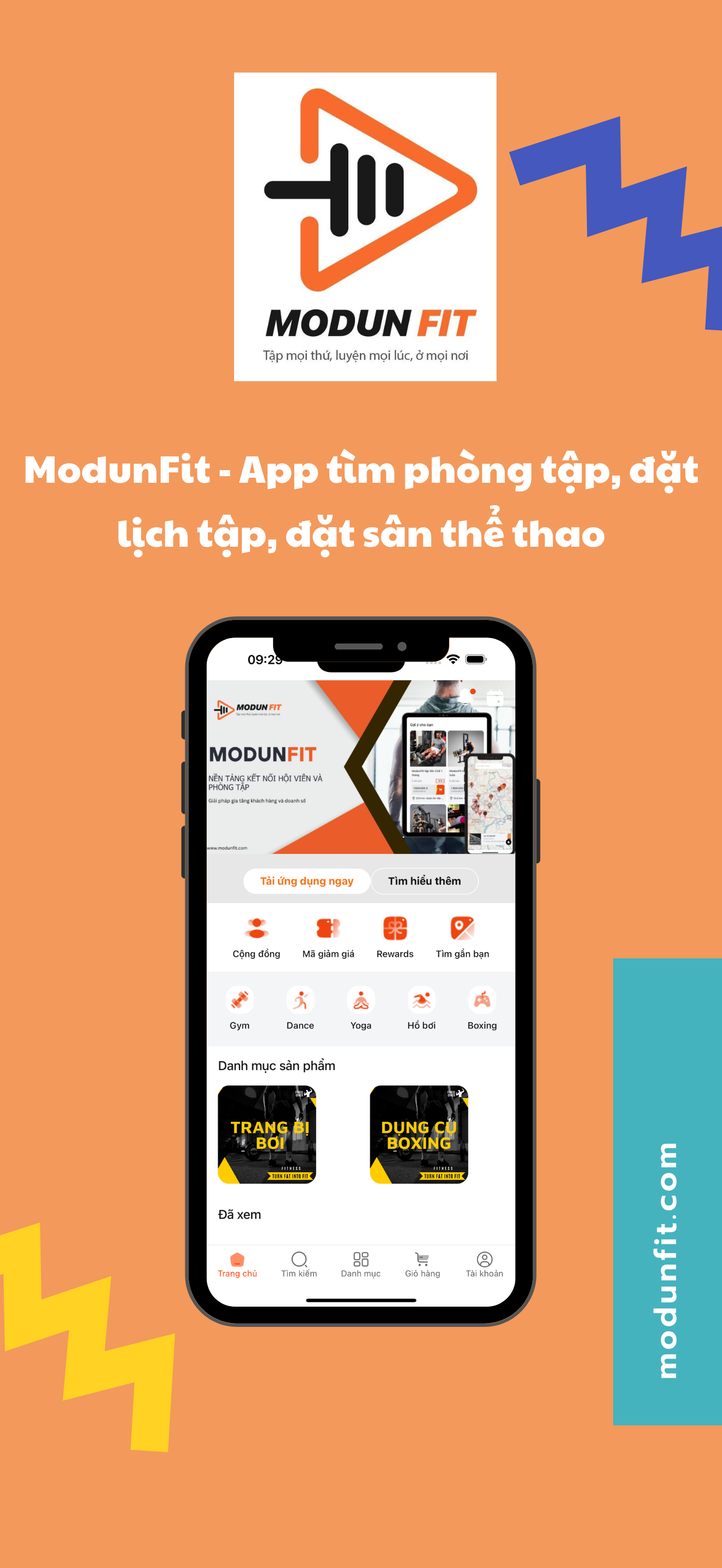 ModunFit Chính Thức Ra Mắt App Tập Gym & Đặt Sân Thể Thao Trên Apple Store và Google Play