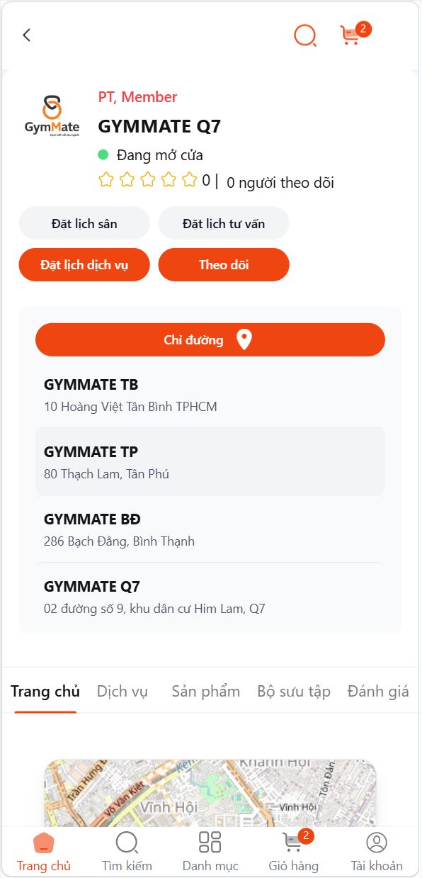 Tìm Phòng Tập Gym Mate Trên ModunFit Tại TP.HCM, 4 Cơ Sở