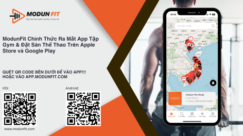 ModunFit Chính Thức Ra Mắt App Tập Gym & Đặt Sân Thể Thao Trên Apple Store và Google Play