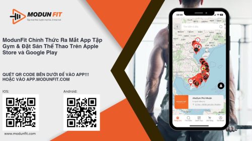 ModunFit Chính Thức Ra Mắt App Tập Gym & Đặt Sân Thể Thao Trên Apple Store và Google Play