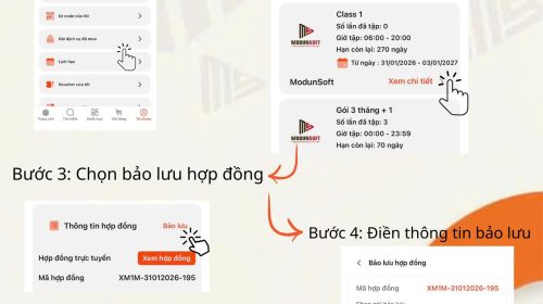 Hướng Dẫn Sử Dụng Tính Năng Tự Bảo Lưu Trên Phần Mềm Quản Lý Gym Modunfit